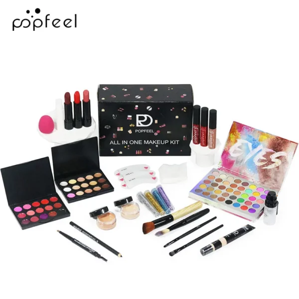POPFEEL All In One Makeup Kit, Gift for Girls Teen Women include Eyeshadow Foundation Lipgloss Lipstick Primer - Image 6