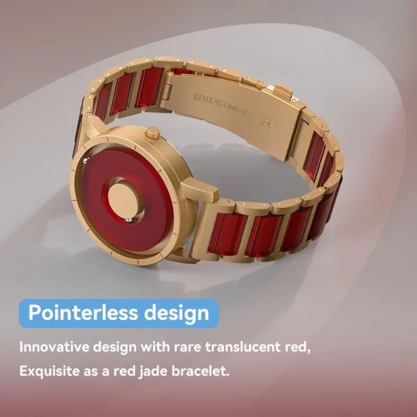 EUTOUR 2025 Spring Arrival Red White Concept Jewelry Watch Resin Material Grace Lady Girl Elegant E059 Magnet Watch Bracelet - Image 2