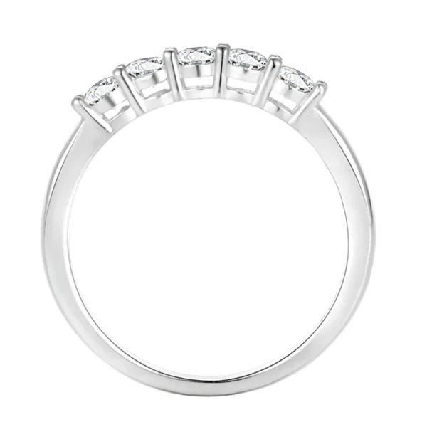 URMYLADY 0.5CT 3mm Gemstone Moissanite Rings for Women S925 Silver Matching Wedding Diamonds Band Stackable Ring White Gold Gift - Image 4