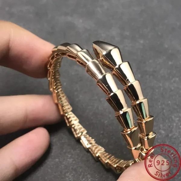 High Quality Luxury Serpenti Viper Collection 18K S925 Silver Snake Bracelet - Valentine'S Day Christmas Gift - Image 4
