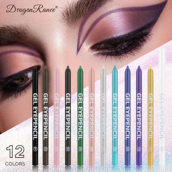 12 Colors Long-lasting Eye Liner Pencil Waterproof Pigment Eyeliner Pen Women Cosmetics Gel Eye Shadow Pencil Makeup Tools - Image 2