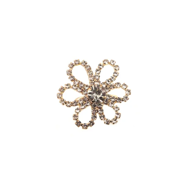 1 fashionable and personalized flower women's foot ring inlaid with rhinestone party daily gift - Image 2