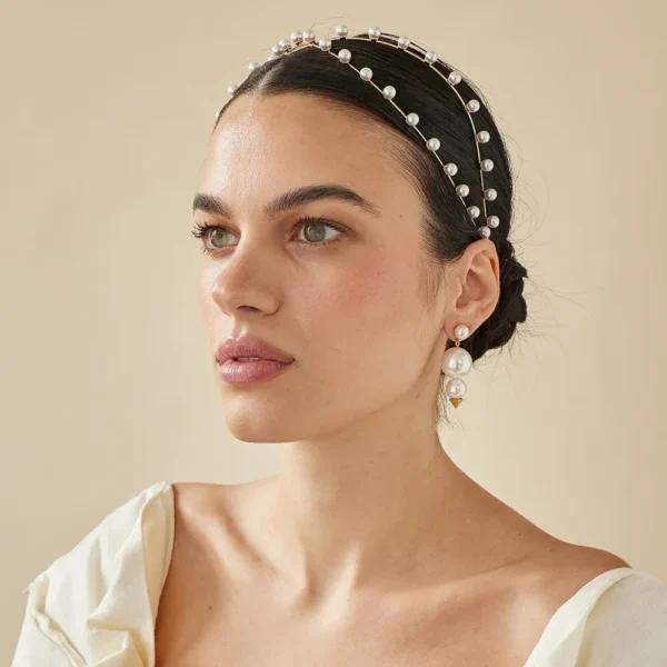 Pearl Headband For Women Girl Elegant Wedding Hair Accessories Bridal Hairband Tiaras Crowns Birthday Party Prom Bride Headpiece - Image 4
