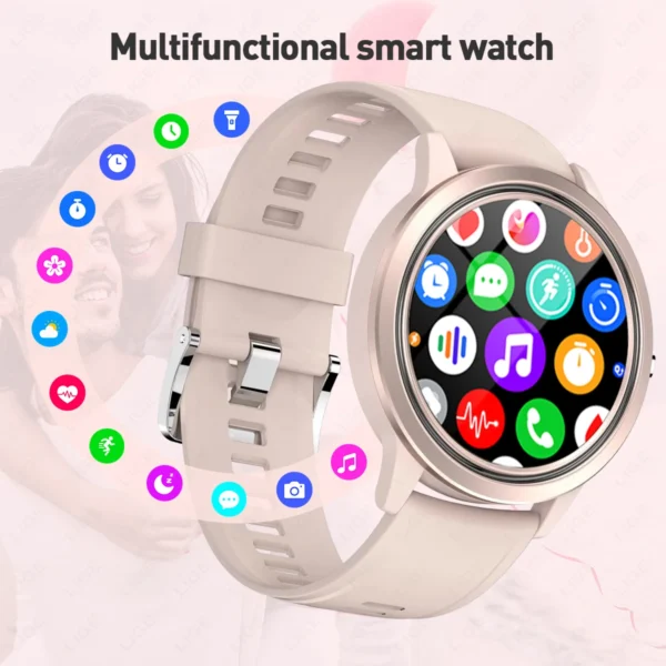 LIGE For Xiaomi Android Fashion Women Smart Watch 360*360 HD Screen Heart Rate Custom Dial Watch Bluetooth Call Smartwatches New - Image 6