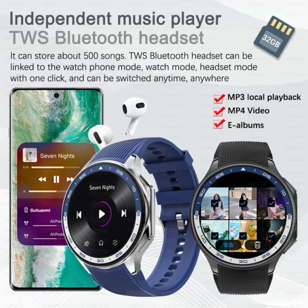 For Huawei Xiaomi New 32G RAM Memory Smart Watch Men 1.43 inch Local Heart Rate Bluetooth Call AMOLED 466*466 HD SmartWatch Man - Image 3