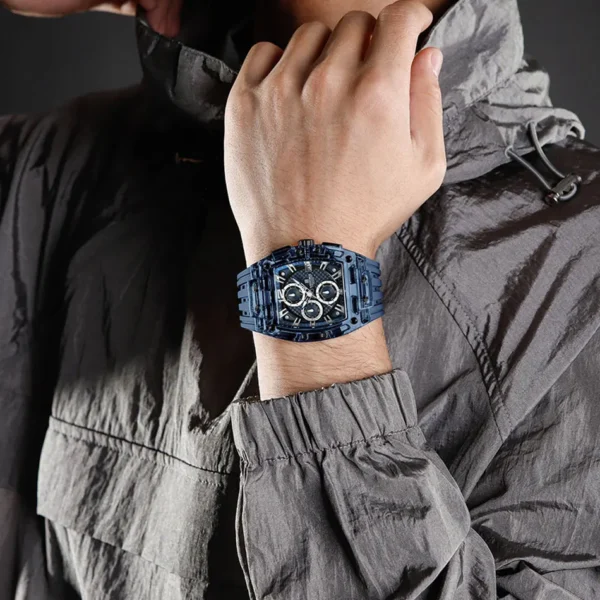 NAVIFORCE Fashion Men Watch Quartz Chronograph Clock 3ATM Waterproof Silicone Band Sports Casual Date Display Male Wristwatches - Image 3