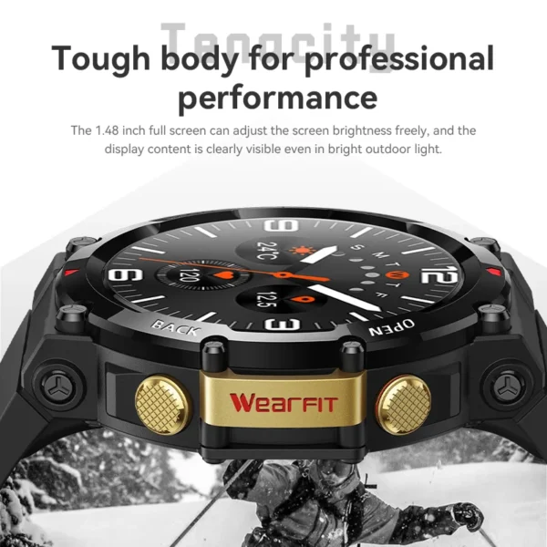 Smart Watch Men 2025 New Bluetooth Call for Android IOS Fitness Tracker Motion IP67 Waterproof Miltary SmartWatch HW28 MAX NFC - Image 2