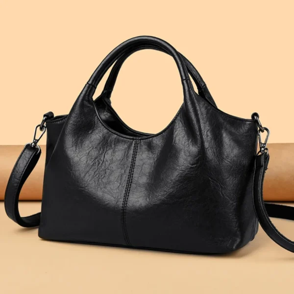 Middle-aged Mother's Bag 2025 Shoulder Crossbody Bag Ladies Small Tote Hand Messenger Bag Sac Soft PU Leather Handbag Purses - Image 2