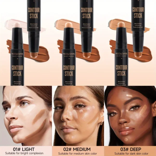 Double Head Highlight Pen Face Make Up Liquid Waterproof Contouring Foundation Contour Makeup Concealer Stick Pencil Cosmetics - Image 6