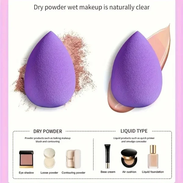 12Pcs Professional Makeup Sponge Set - Soft, Gentle, Multi-Purpose Tools for Perfect Foundation, Powder and Blush Application - Image 5