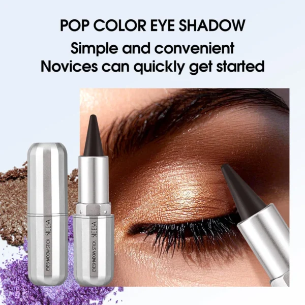 HOT Waterproof Eyeshadow Sticks Highlight Long Lasting High Pigmented Shimmer Glitter And Matte Eyeshadow Lip Pencil Crayon - Image 3