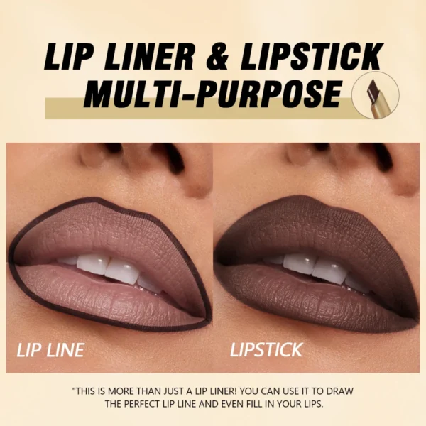 Matte 6-colors Lip Liner Pencil Bevel Design Nib Lip Contour Lipstick Nude Brown Lipstick Pencil Natural Lasting Lipliner Makeup - Image 3