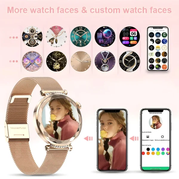 Women's Watch GT Series 5 Mini Smart Watch HD Screen Bluetooth Call Heart Rate NFC IP68 Waterproof Smart Watch For Android iOS - Image 2
