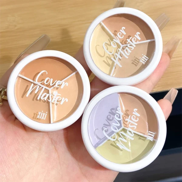 XIXI Pure Holding Makeup Three Color Concealer Spot Ae Print Repair Foundation Dark circles are not easy to stick powder - Image 2