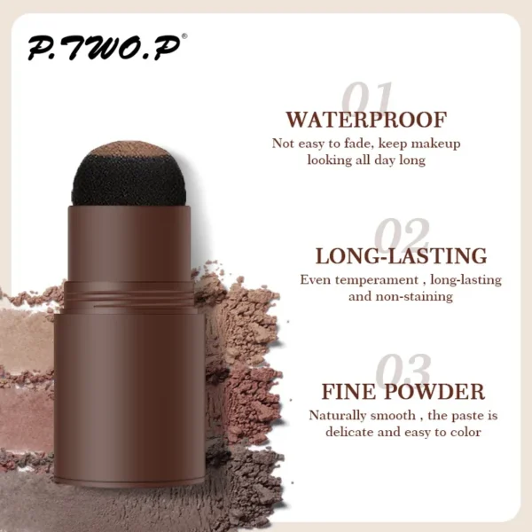 Eyebrow Powder Stamp Shaping Kit Waterproof Long Lasting Makeup Brushes eyebrow paint pencil Eye Brows Stencil Korean Cosmetics - Image 3