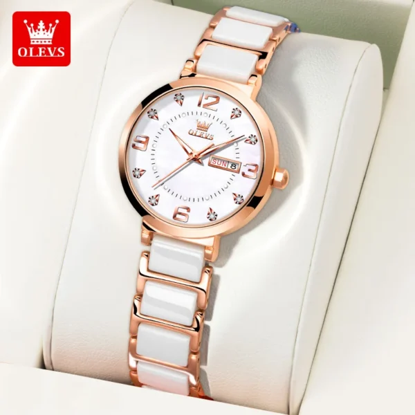 OLEVS Women's Wristwatch Luxury Brand Watch for Women Elegant Bracelet Waterproof Fashion Quartz Ladies Watches Reloj Para Mujer - Image 6
