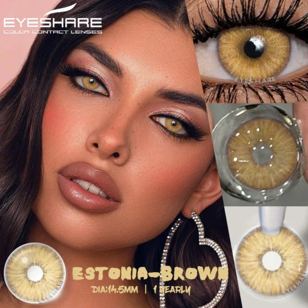 EYESHARE 1 Pair Color Contact Lenses for Eyes Gray Contact Lenses Eyes Blue Eye Lens Black Contacts Yearly Cosmetic Green Lenses - Image 5