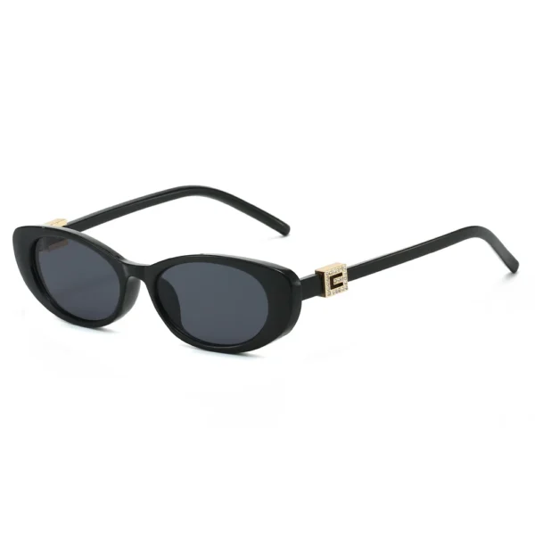 Fashion Designer's New Oval Shaped Small Frame Women's Sunglasses, A Must-have Item for Celebrities, with Simple Lines UV400 - Image 4