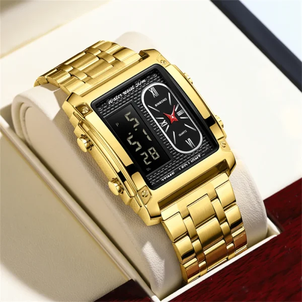 BINBOND Brand Mens Business Sports Quartz Watch Classic Waterproof Luminous Calendar Creative Clock Male Personalized Wristwatch