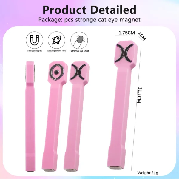 3 in 1 Nail Magnet Tool Strong Cat Eye Magnet for Nails Gel Polish,3 in 1 Cateye Magnetic Tool for Nail Art - Image 6