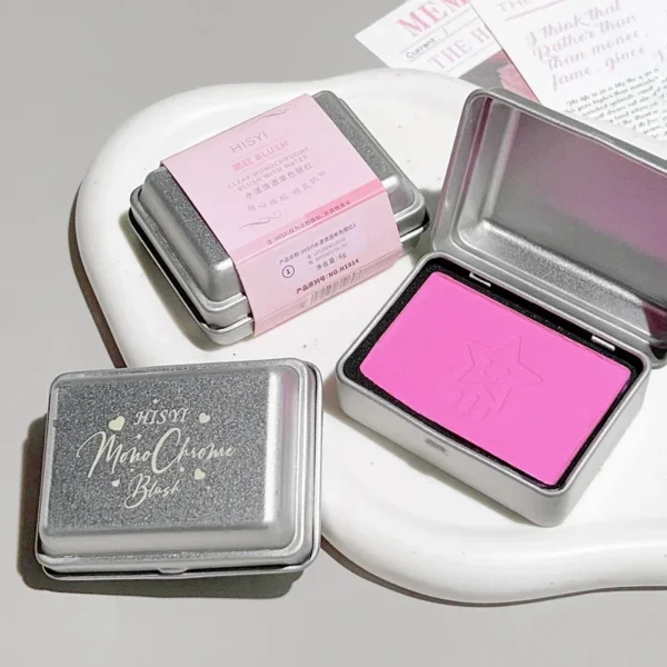 Blush, 4 Shades Available, Peach-Toned Matte Blush In Metal Tin, Long-Lasting Color & Contour Enhancer, Non-Flying Powder, Face - Image 5