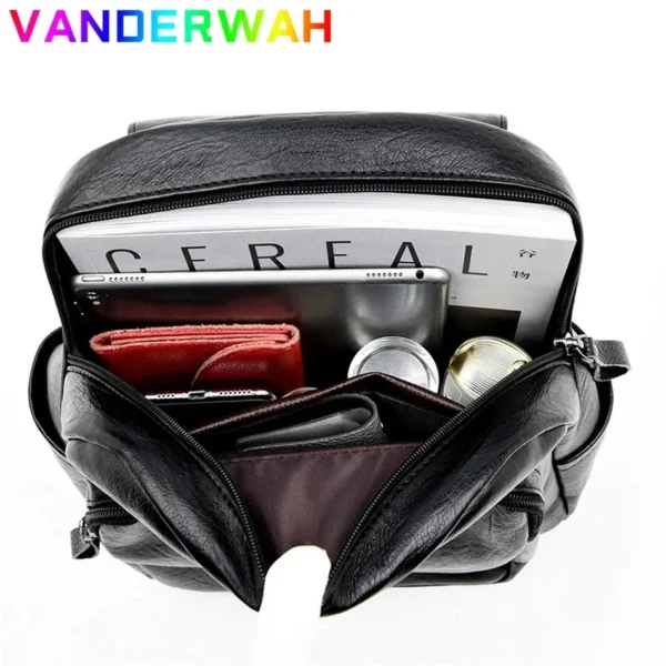 Genuine Women Leather Backpack Fashion Female Shoulder Bag Sac a Dos Ladies Bagpack Mochilas School Bags For Teenage Girls 2024 - Image 6