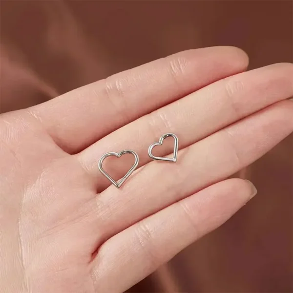 ASTM F36 Titanium 16G Heart Hoops Fashion Nose PIERC Sexy Ear Tragus Daith Cartilage Rings Clicked Body Jewelry for Women Gifts - Image 3