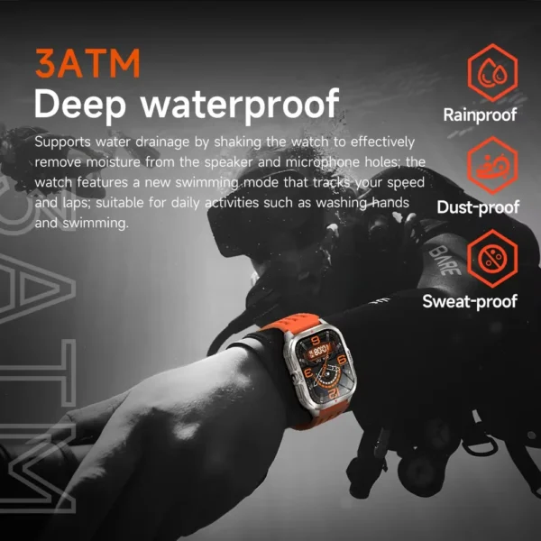 LIGE Rugged Military Smart Watch Men Outdoor Sport Smart Watches Heart Rate Monitor Bluetooth Call Man Smartwatch For Androd ios - Image 3