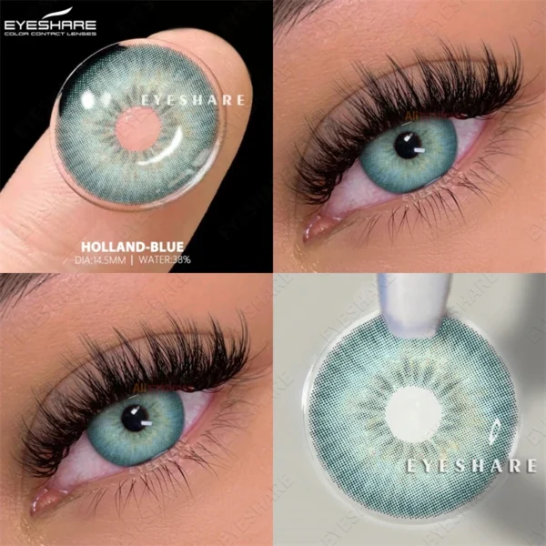 EYESHARE 1 Pair Natural Colored Contact Lenses for Eyes Chocolate Lenses Fashion Gray Contact Lens Yearly Color Eye Contacts - Image 5