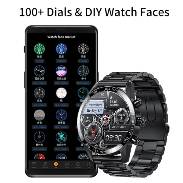 LIGE Business Watch For Men Smart Watch AMOLED HD Screen Smartwatch Bluetooth Calling IP67 Waterproof Smart Bracelet Full Touch - Image 4