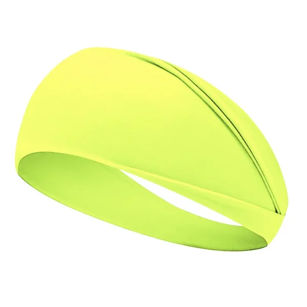 Fluorescent Sport Headband Yoga Sweat-absorhing Hairband Wide Elastic Headband - Image 3