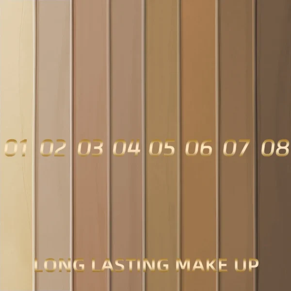 8-Color Face Foundation Cream Oil-Control Matte Concealer Waterproof Liquid Full Coverage Nude Base Professional Makeup Products - Image 3