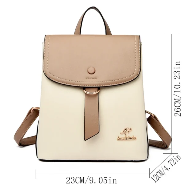 2024 High Quality Fashion Printing Contrast Color Texture Outdoor Backpack Women Multifunctional Ladies Large Capacity Backpack - Image 4