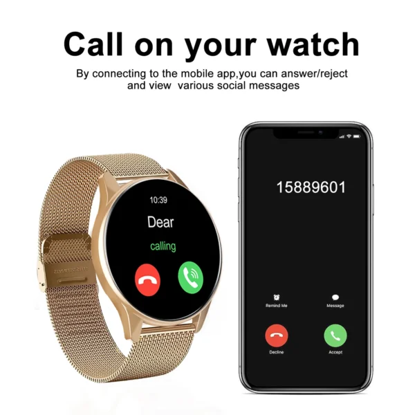 Smart Watch, Wireless Call/Dial, Multi-Sport Mode, Alerts, For Men and Women, Customized Wallpaper, iPhone/Andriod - Image 4