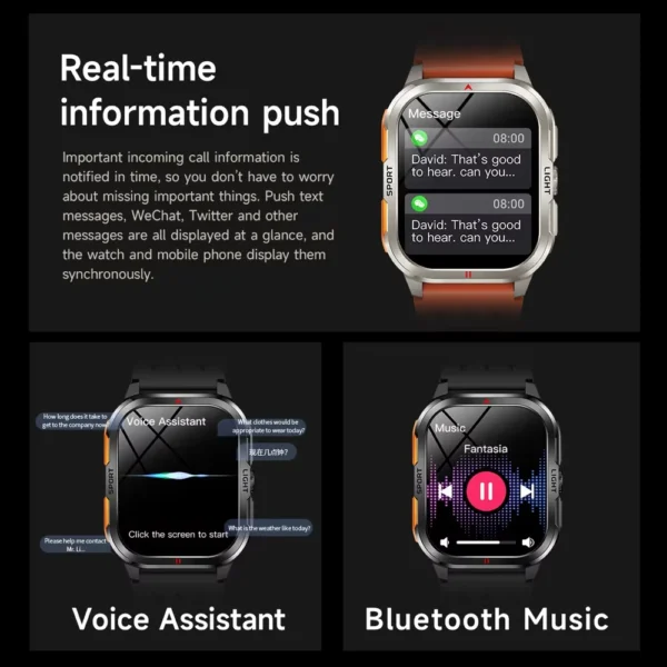 LIGE Rugged Military Smart Watch Men Outdoor Sport Smart Watches Heart Rate Monitor Bluetooth Call Man Smartwatch For Androd ios - Image 6