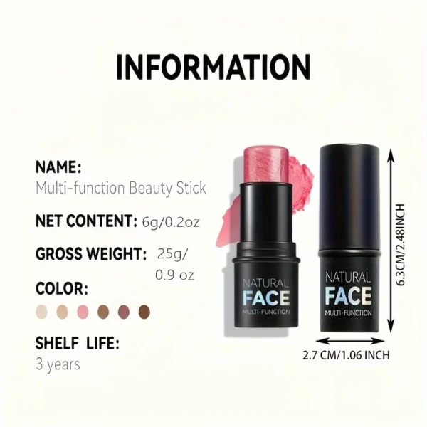 Cream Contour Sticks,Shades with Highlighter & Bronzer & Blush, Non-greasy and Water-resistant Face Contouring Pen - Image 3