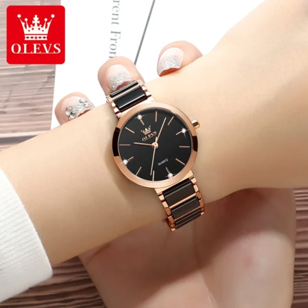 OLEVS Women's Wristwatch Luxury Brand Watch for Women Elegant Bracelet Waterproof Fashion Quartz Ladies Watches Reloj Para Mujer - Image 5