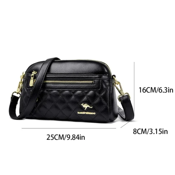 Women Soft Leather Shoulder Bag Simple Designer Solid Color Crossbody Bag Versatile Purses Messenger Commuter Shopper Sac A Main - Image 4