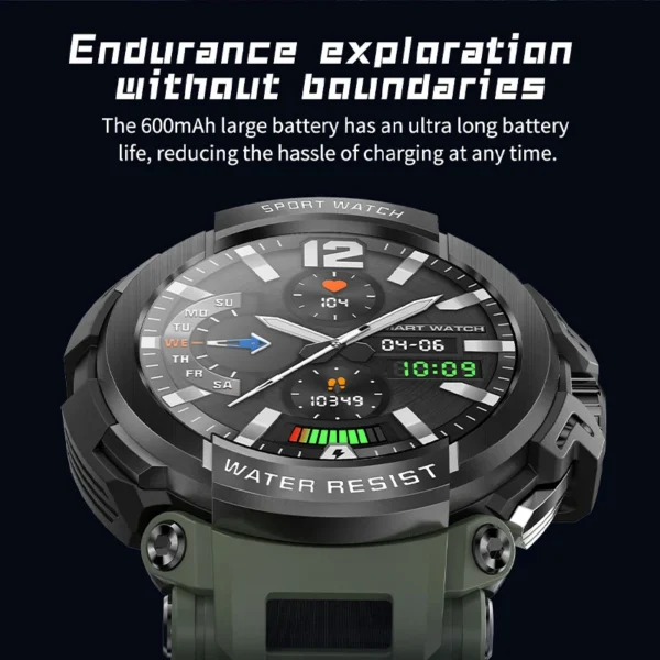 2025 New Men Smartwatch 1.5" HD Screen Military Watch Call IP68 Waterproof 100 Sport Modes Smart Watch with 600mAh Large Battery - Image 2