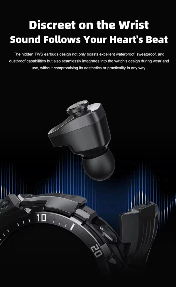 GT100 Pro Earphone Smart Watch New Upgrage 2-in-1 Wireless TWS Combo Bluetooth Talk Earbuds Music Play Headset Smartwatch - Image 5