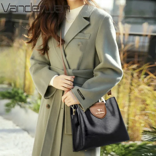 Genuine Brand Tote Bag Leather Luxury Handbags Women Bags Designer Handbags High Quality Ladies Crossbody Hand Bags for Women - Image 3