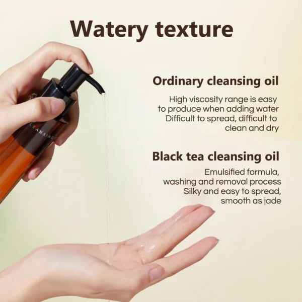 FOMIX Black Tea Moisturizing Cleansing Oil Moisturizing Dry Skin Without Drying Deep Cleansing Facial Makeup Remover - Image 5