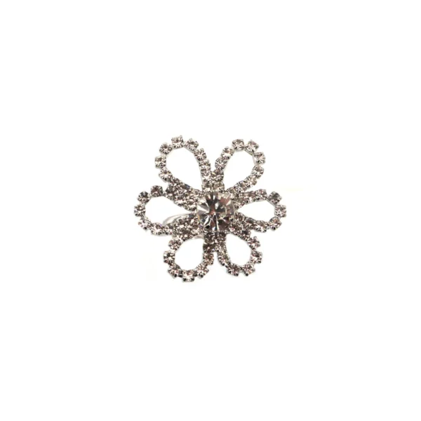 1 fashionable and personalized flower women's foot ring inlaid with rhinestone party daily gift - Image 4