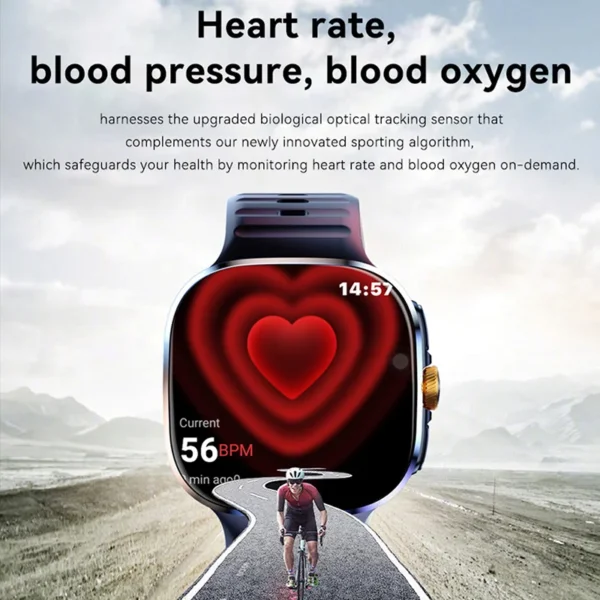 2.4-inch AMOLED Smart Watch 4G Android Smartwatch With 5MP Camera Support Maps Download APP Face Unlock GPS WIFI Bluetooth Call - Image 5