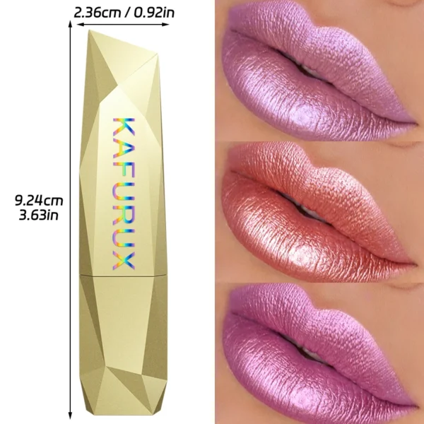 19 colors glitter lipstick hydrating red pink sparkling shine lip color highly pigmented lip tints metallic finish lip makeup - Image 5