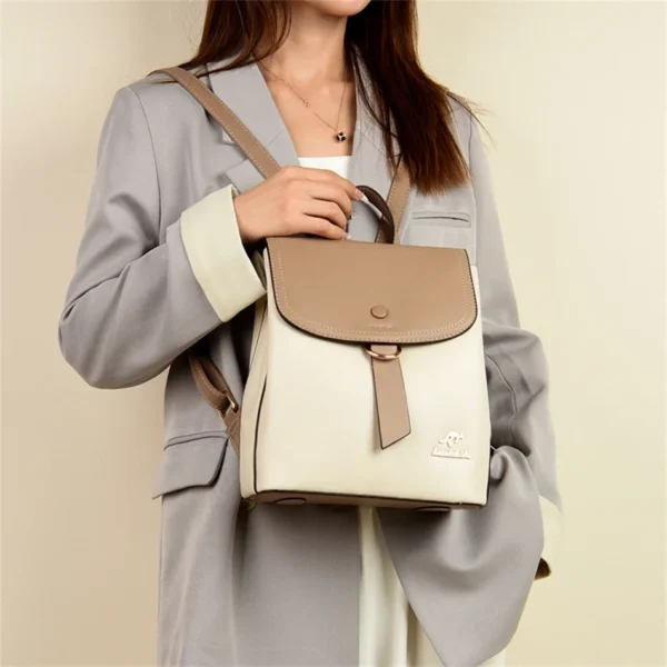2024 High Quality Fashion Printing Contrast Color Texture Outdoor Backpack Women Multifunctional Ladies Large Capacity Backpack - Image 2