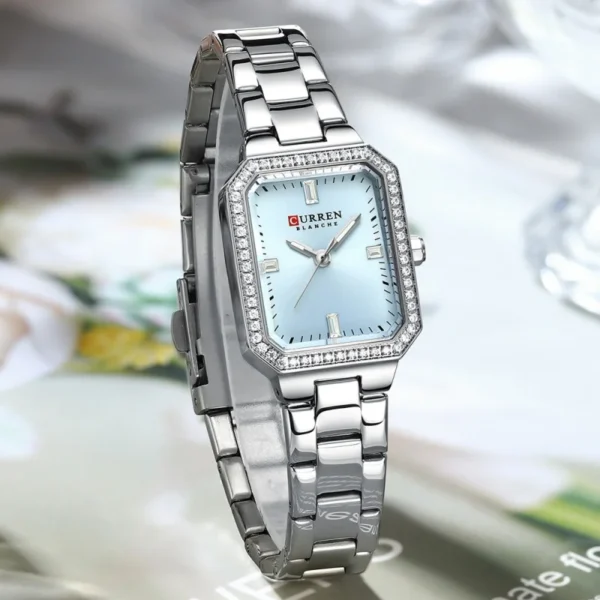 CURREN 9102 Casual Blue Quartz Ladies Girl Wristwatch Top Brand Original Watch For Women Luxury Waterproof Luminous Watches - Image 3