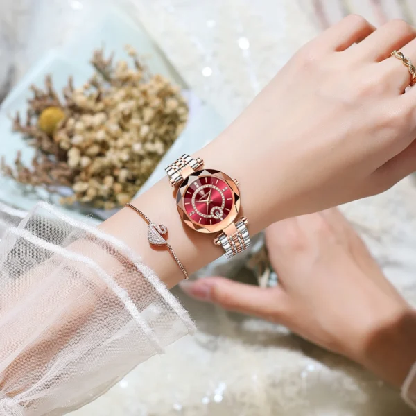 POEDAGAR Luxury Watch For Woman High Quality Diamond Ladies Quartz Watch Waterproof Date Stainless Steel Women Watches reloj+box - Image 5