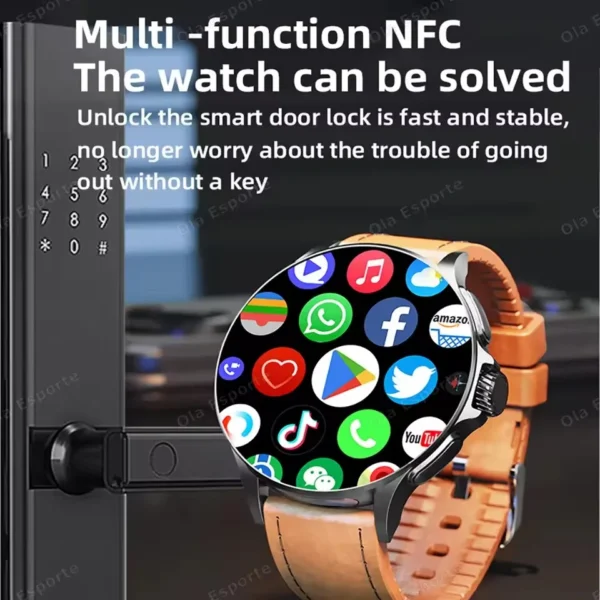 2025 New GT200 Smart Watch Men Women AMOLED Display 4G+32G GPS HD Camera Video Call NFC 4G SIM Card Smartwatch For Xiaomi Huawei - Image 4