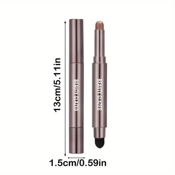 BEAUTY GLAZED 10 Colors Eyeshadow Stick Long-lasting Waterproof Eyeshadow Pen with Double Head Brush Matte and Shimmer Shade - Image 4